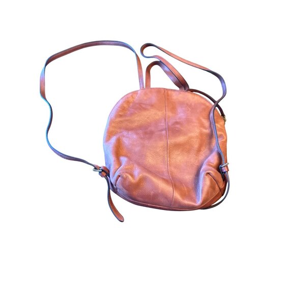 Margot Brown Leather Backpack Purse Adjustable Straps & Zippered Compartments - Picture 4 of 7